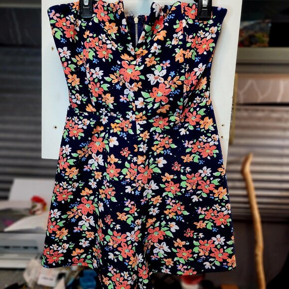 Strapless Summer Floral Short Romper - Picture 1 of 4